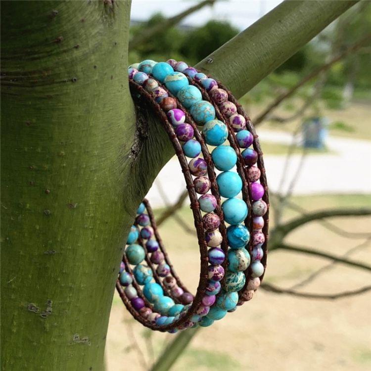 Fashion Multi-layer Natural Stone Beads Handmade Bracelet