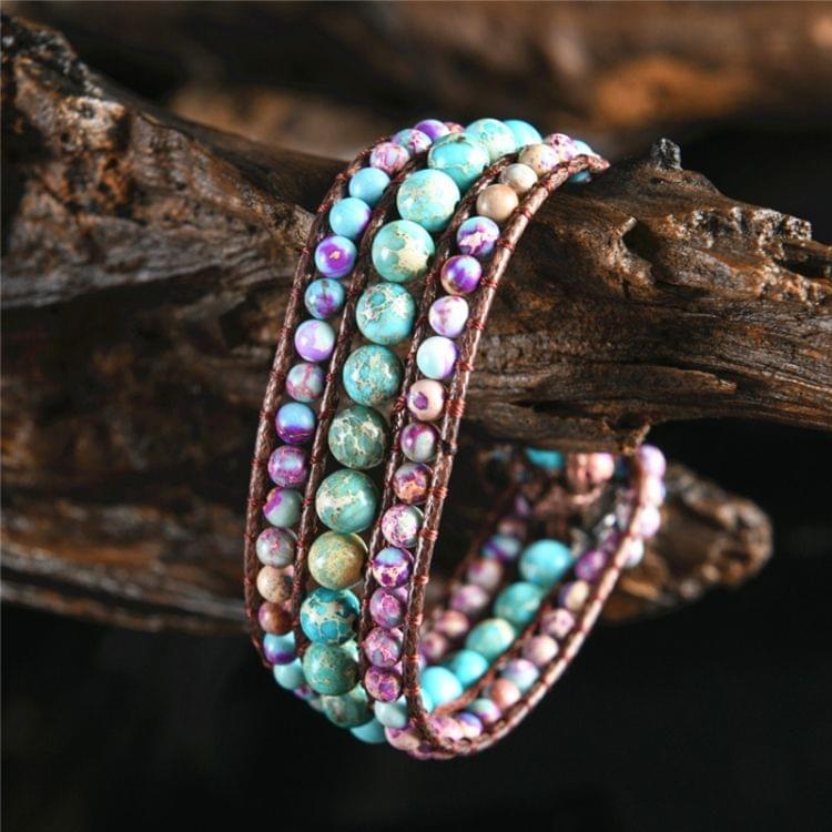 Fashion Multi-layer Natural Stone Beads Handmade Bracelet