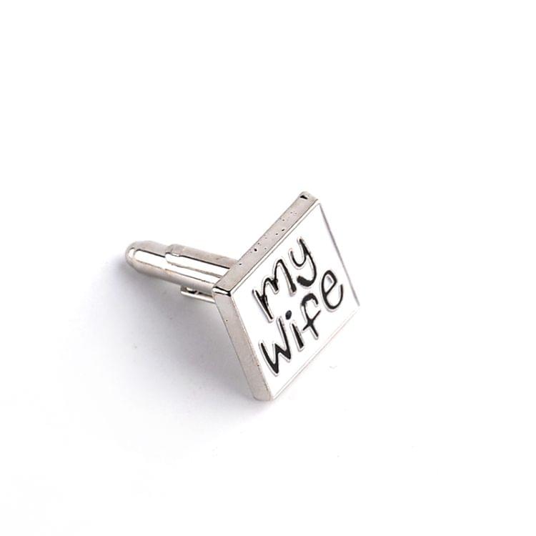 Fashion Good Husband Cuff Link， Men Shirt Charm Zinc Alloy Cufflinks