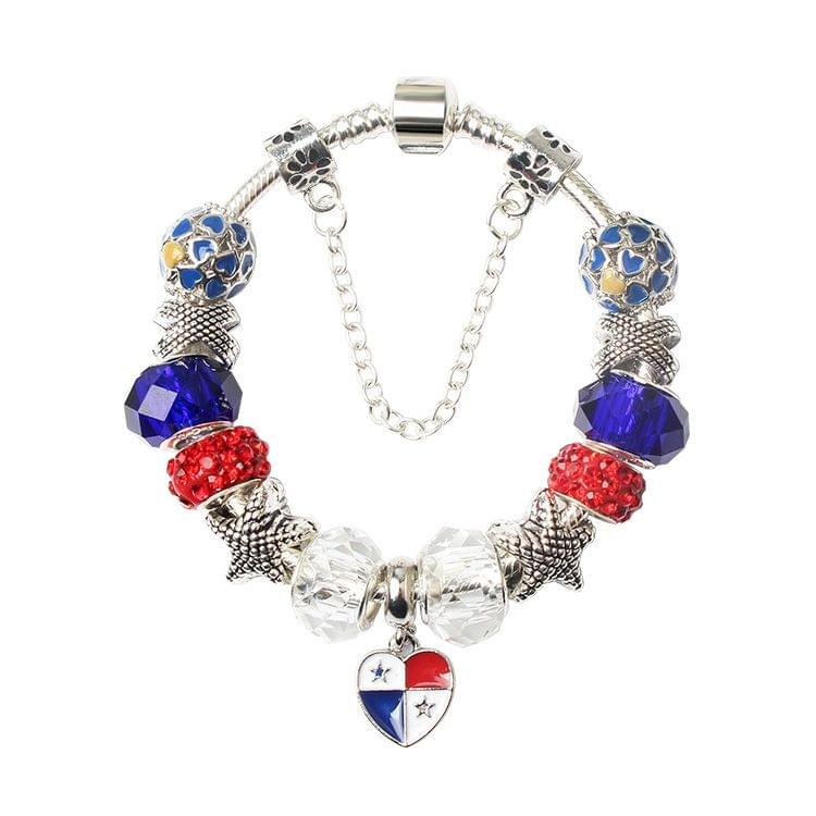 World Cup Panamanian Flag Souvenir Bracelets European and American Fashion Alloy Bracelet, Size: 19cm