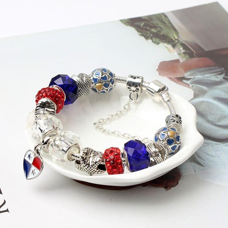 World Cup Panamanian Flag Souvenir Bracelets European and American Fashion Alloy Bracelet, Size: 19cm