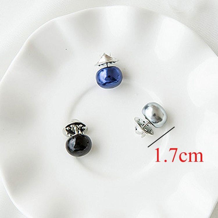 10 PCS Versatile Pearl Stud Buckle Anti-light Collar Buttonigan Shawl Pin Needle Diy Scarf Collar Pin Brooch Pin(Sliver)