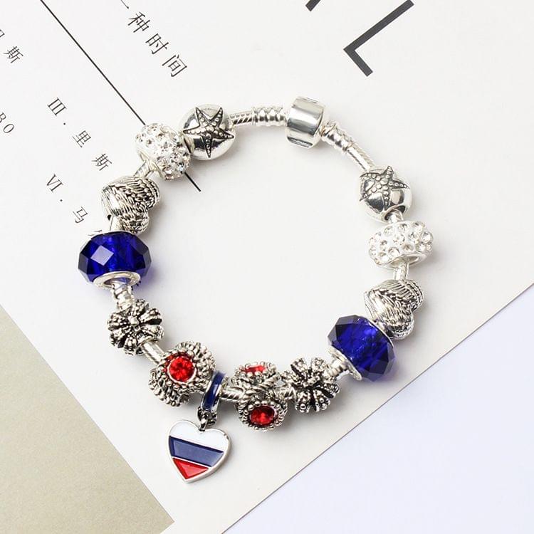 World Cup Russia Flag Souvenir Bracelets European and American Fashion Alloy Bracelet, Size: 20cm