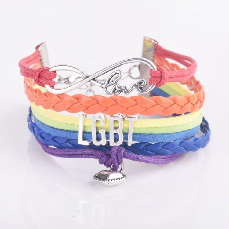 LGBT Words Rainbow Bracelet(Rainbow)