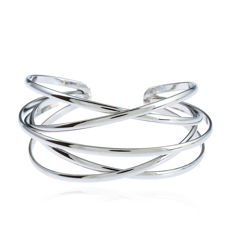 Cuff Bangles For Women Girls Fashion Bangles Bracelets(Silver)