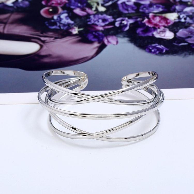 Cuff Bangles For Women Girls Fashion Bangles Bracelets(Silver)