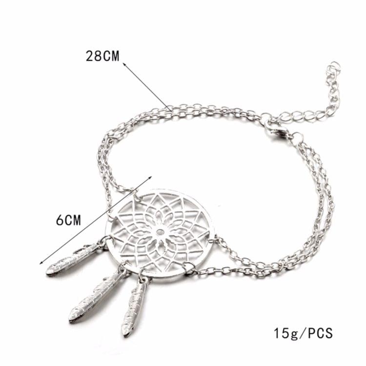 Silver Color Dreamcatcher Charm Bracelets For Women