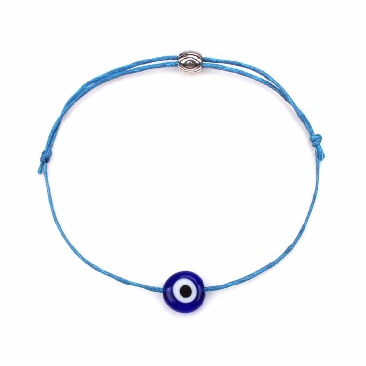 Lucky Evil Eye Bracelets For Women 6 Colors Handmade Braided Rope Lucky Jewelry Red Bracelet Female(Red)