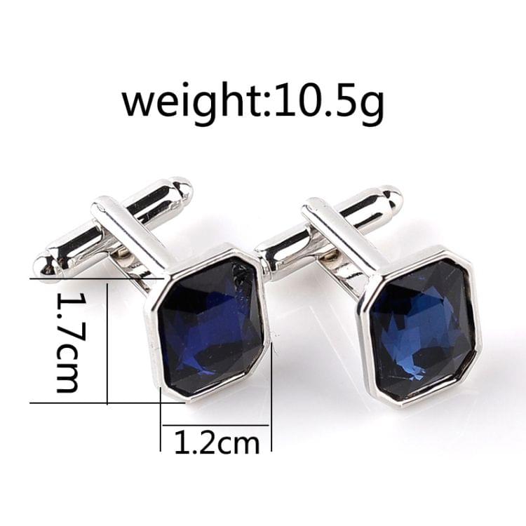 Fashion zircon alloy plating French cufflinks nail sleeve female models(Royal Blue)