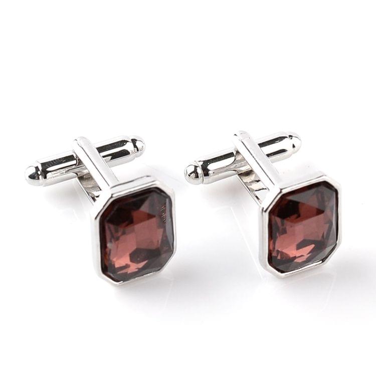 Fashion zircon alloy plating French cufflinks nail sleeve female models(Red)