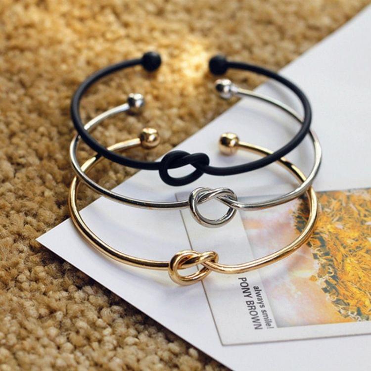 Bohemian Knotted Opening Minimalist Bracelet Bangle for Women