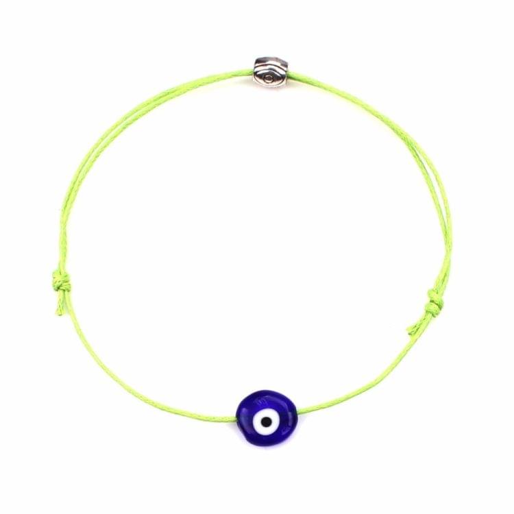 Lucky Evil Eye Bracelets For Women 6 Colors Handmade Braided Rope Lucky Jewelry Red Bracelet Female(Green)