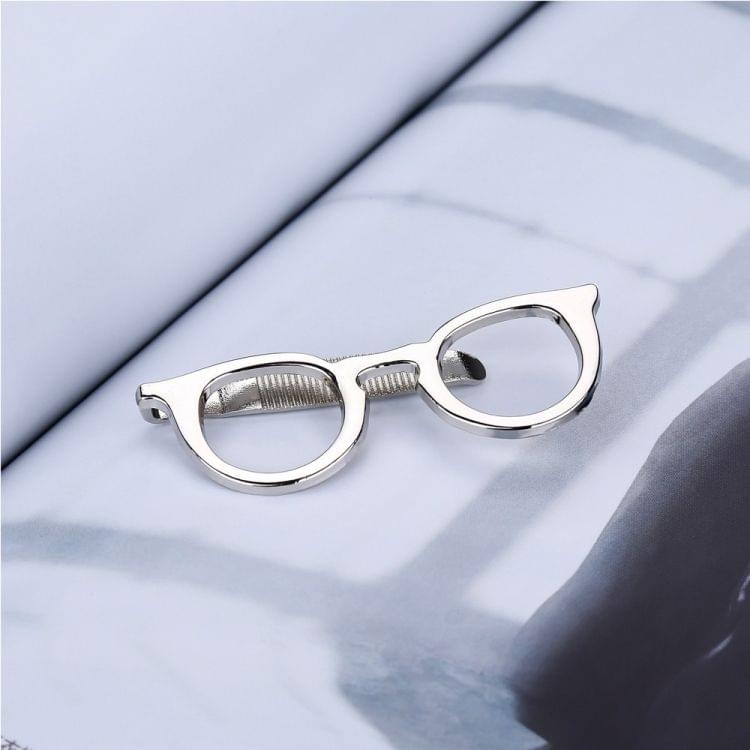 Vintage Neck Tie Bar Dot Button Cuffs For Mens Eyeglass Shirt Tie clips(Silver)