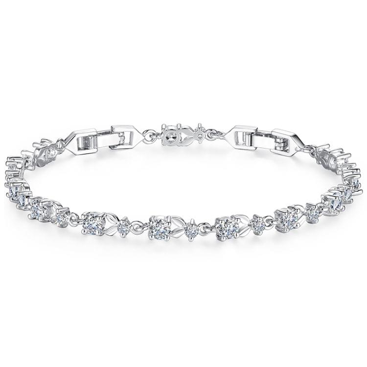 Women Shining Cubic Zircon Crystal Jewelry Bracelet(gold)