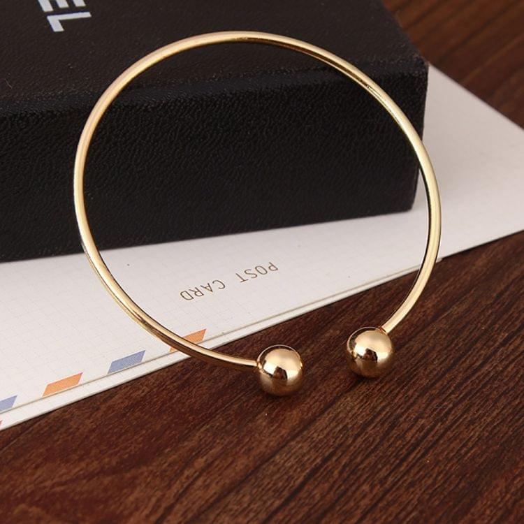 Copper Great Ball Alloy Opening Bangle For Woman(silver)