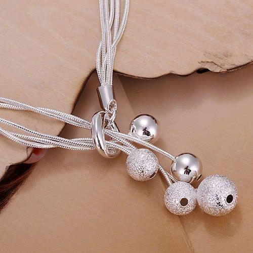 Five-line Sandy Pearls Silver Plated Jewelry Bracelet