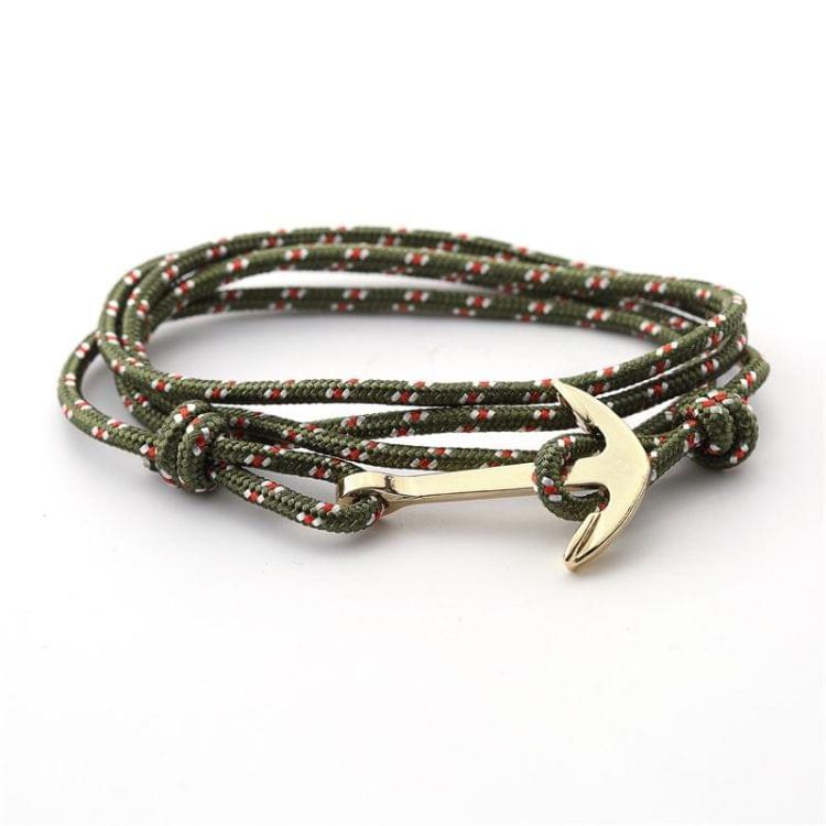 Alloy Anchor Charm Multilayer Leather Friendship Bracelets(Black)