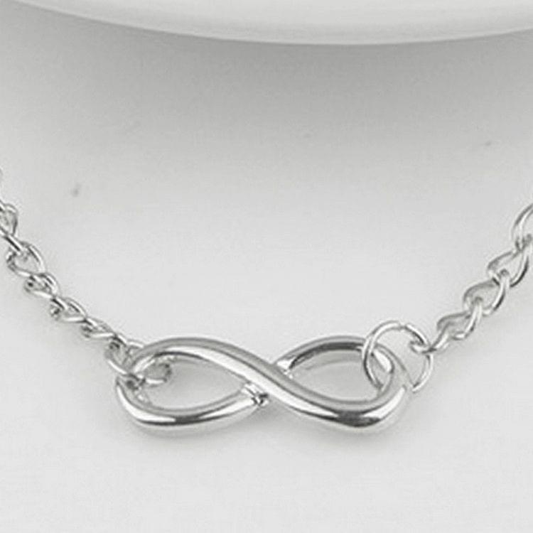 50 PCS Vintage Infinity 8 Bracelet For Women Bracelets(Silver)