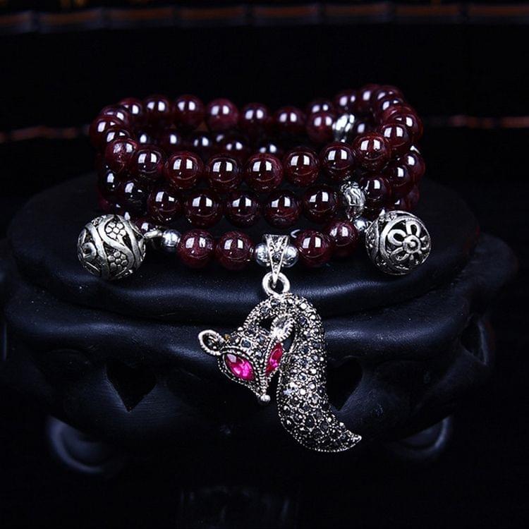 Fashion Jewelry Accessory Garnet Beads Bracelet (Garnet)