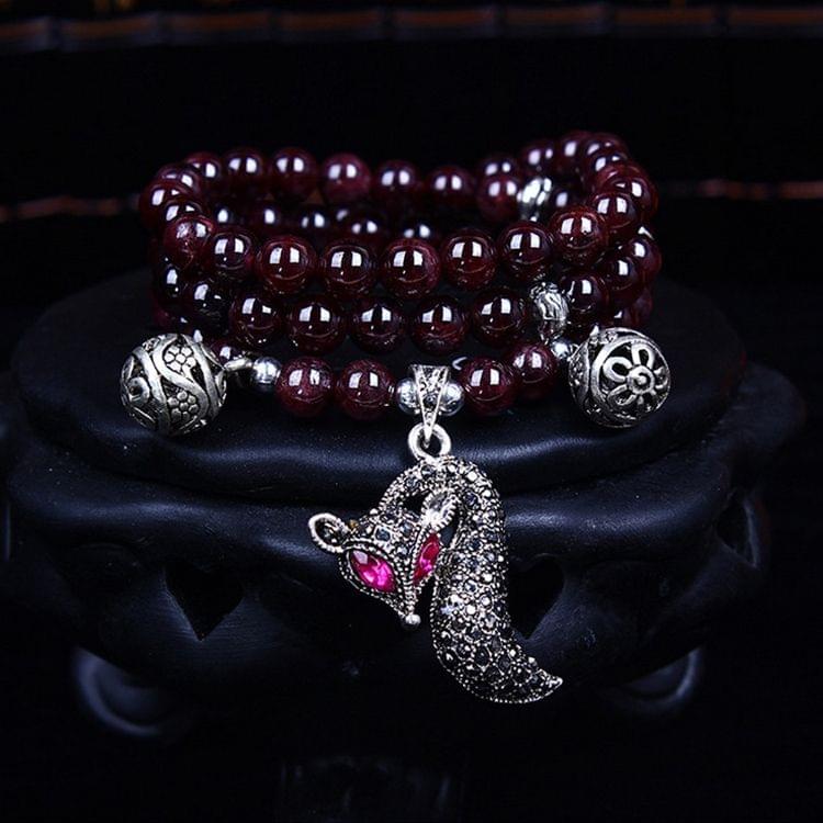 Fashion Jewelry Accessory Garnet Beads Bracelet (Garnet)