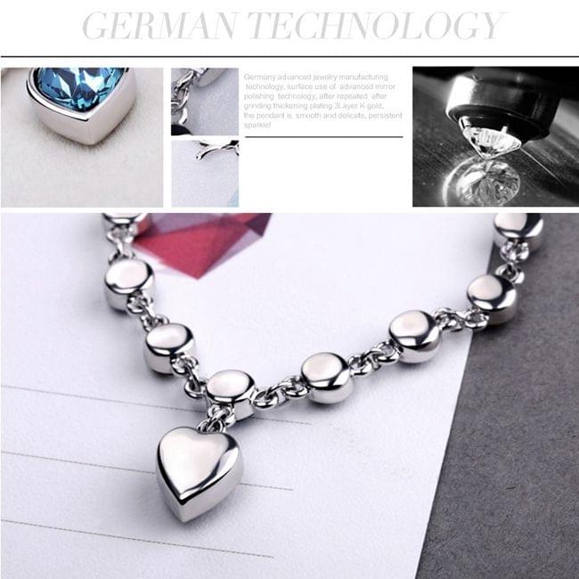 Fashion 12 Constellation Crystal Bracelets Gold-plated Anti-allergy Bracelet Jewelry(Blue)