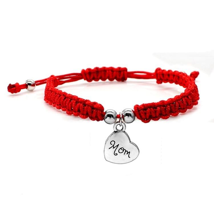 3 PCS Family Bless Thread Red Bracelet For Women MOM Bracelet Rope