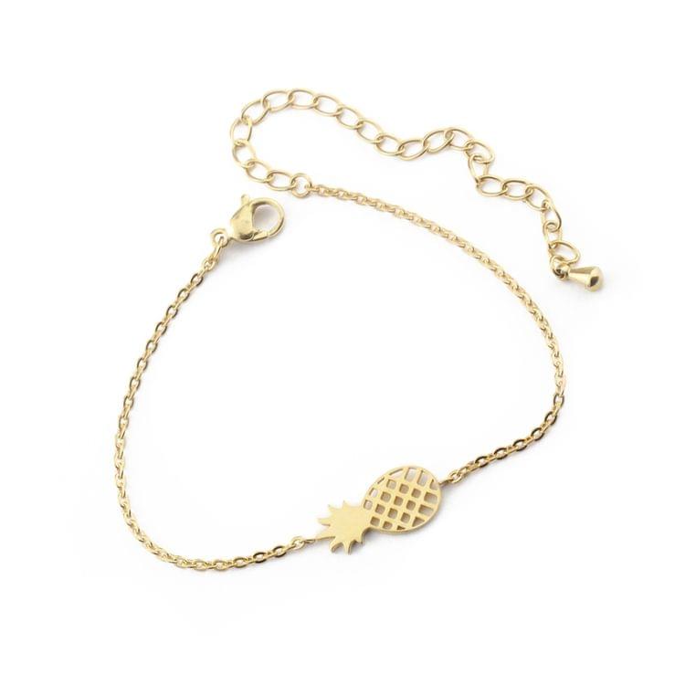 Minimalism Pineapple Stainless Steel Bracelet For Women(Gold)