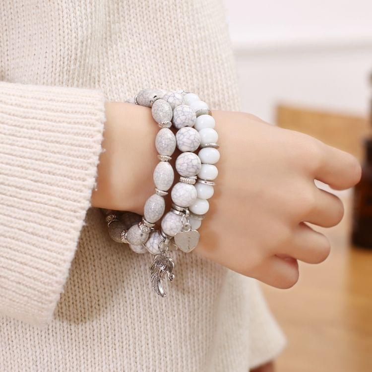 Couple Beaded Bracelets for Women Bohemian Multilayer Trendy Beads Bangles