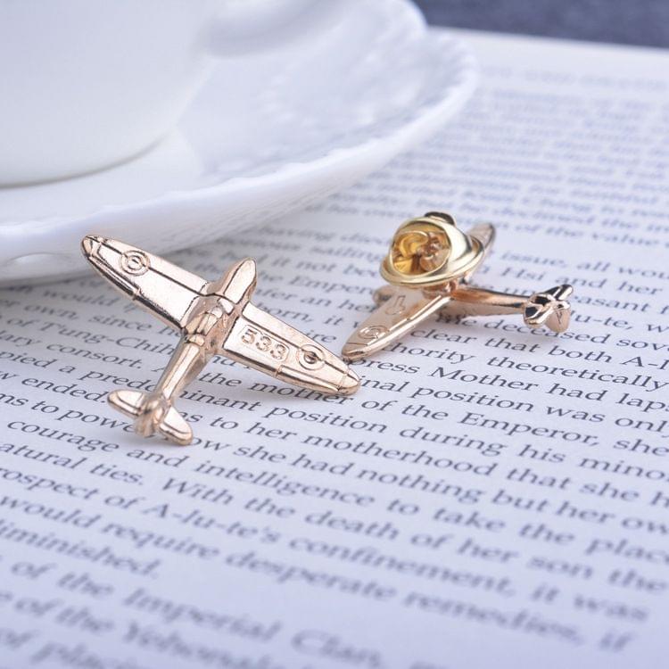 Retro Air Plane Brooches For Men(Silver)