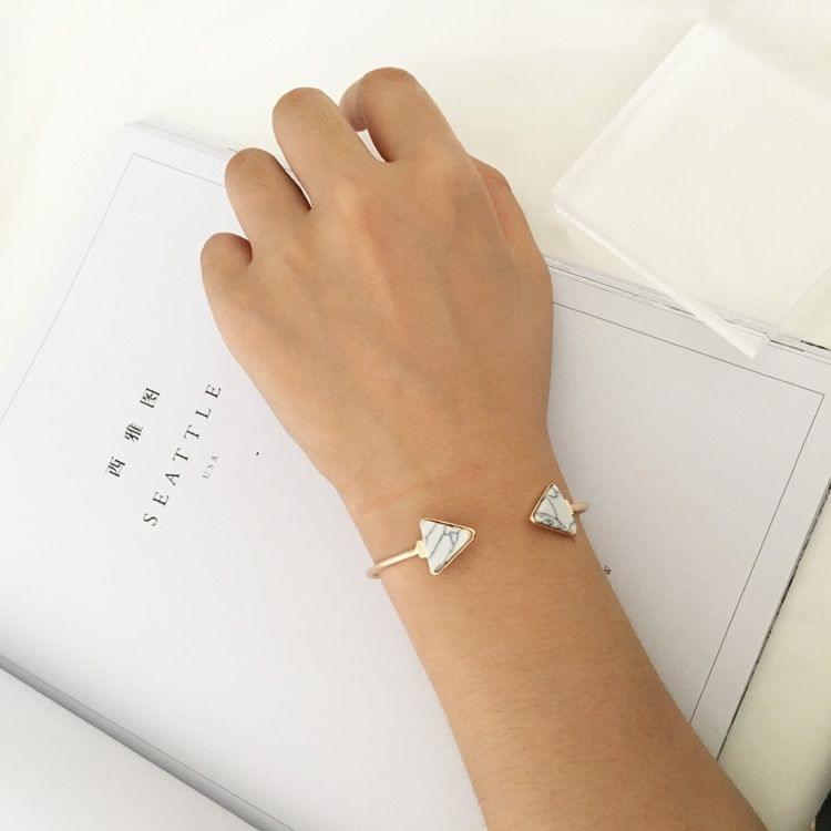 3 PCS Bracelet Personality Simple Geometric Triangle Bracelet(White)