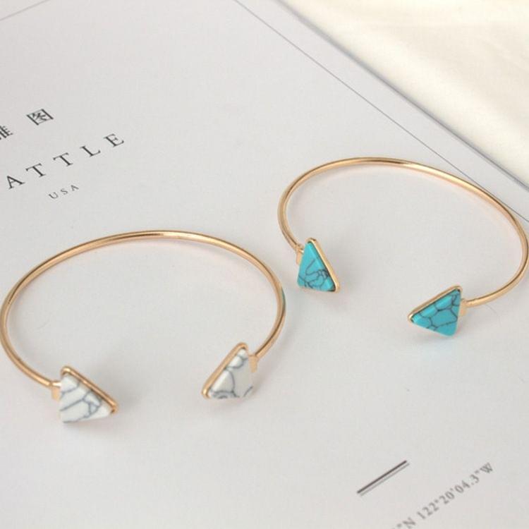 3 PCS Bracelet Personality Simple Geometric Triangle Bracelet(White)