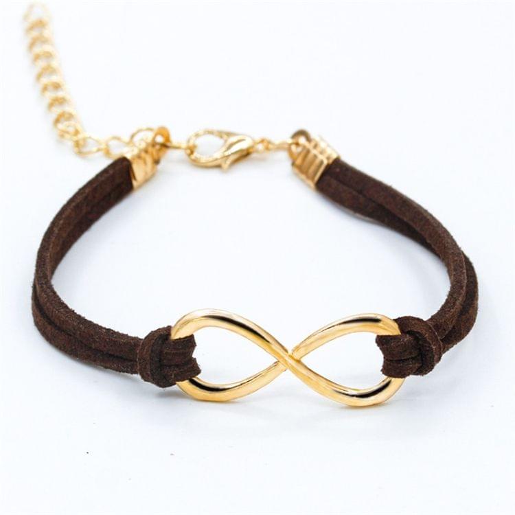 3 PCS Women Fashion Symbol Word 8 Twine Bracelets(black)