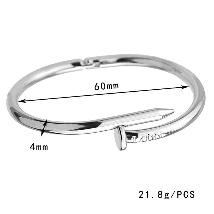 Fashion Copper Alloy Nail Opening Cuff Couple Bracelets