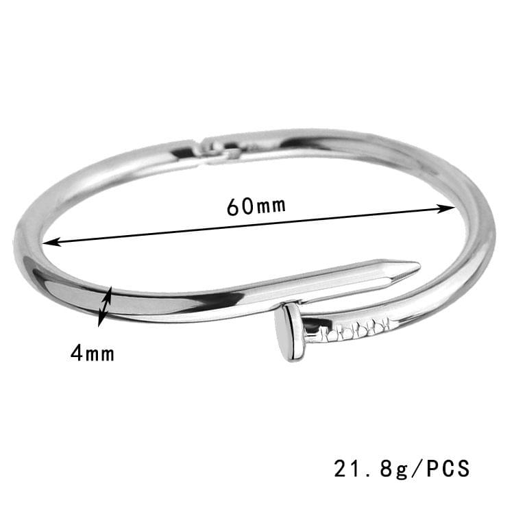 Fashion Copper Alloy Nail Opening Cuff Couple Bracelets