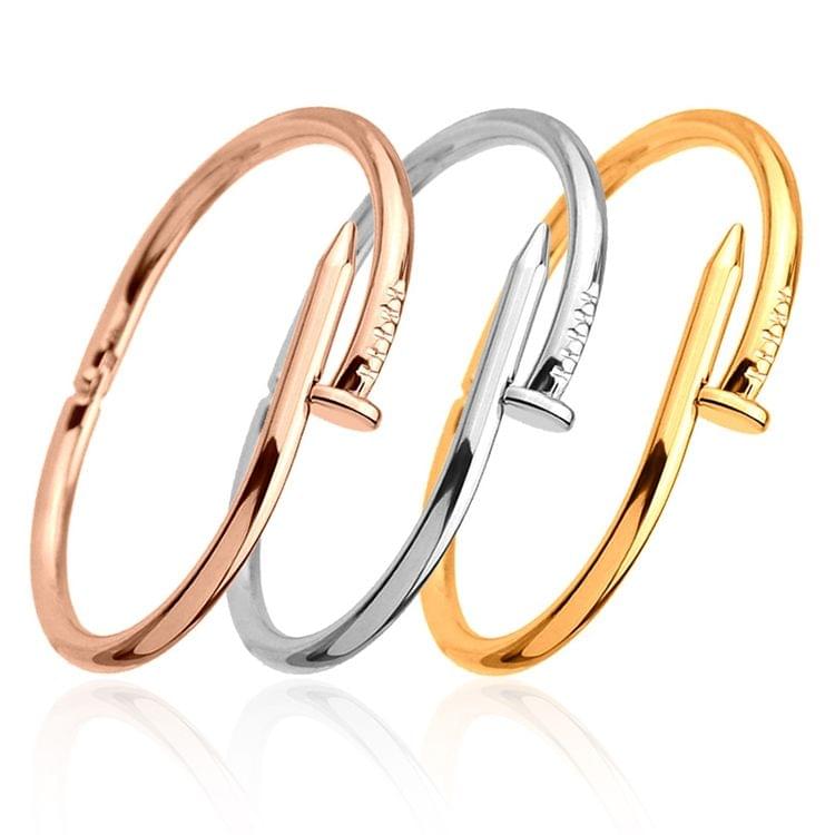 Fashion Copper Alloy Nail Opening Cuff Couple Bracelets