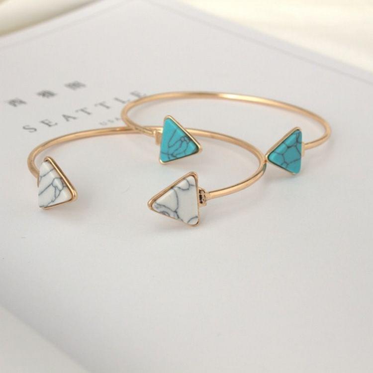 3 PCS Bracelet Personality Simple Geometric Triangle Bracelet(Blue)