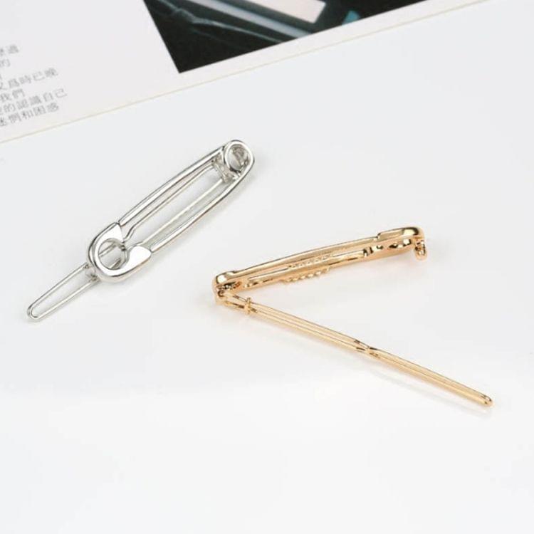 3 PCS Women Fashion Paperclip Hair Clips Metal Minimalist Personality Hairpin(Silver)