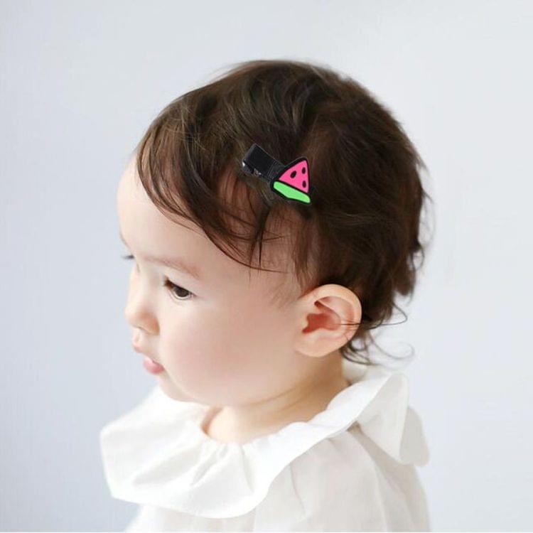 10 PCS Acrylic Animal Hair Clip Kids Cartoon Pattern Hair Accessories Girl Mini Elastic Hair Rope(Cat hair clip)