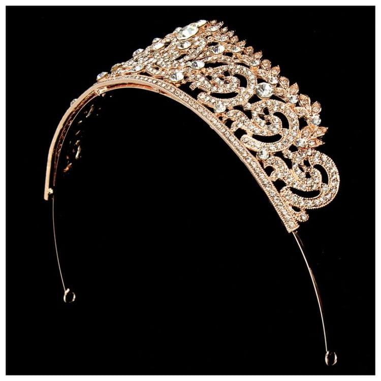 Women Bridal Wedding Jewelry Tiaras Crown Gold Crystal Rhinestones Accessories Headband Tiaras Crowns