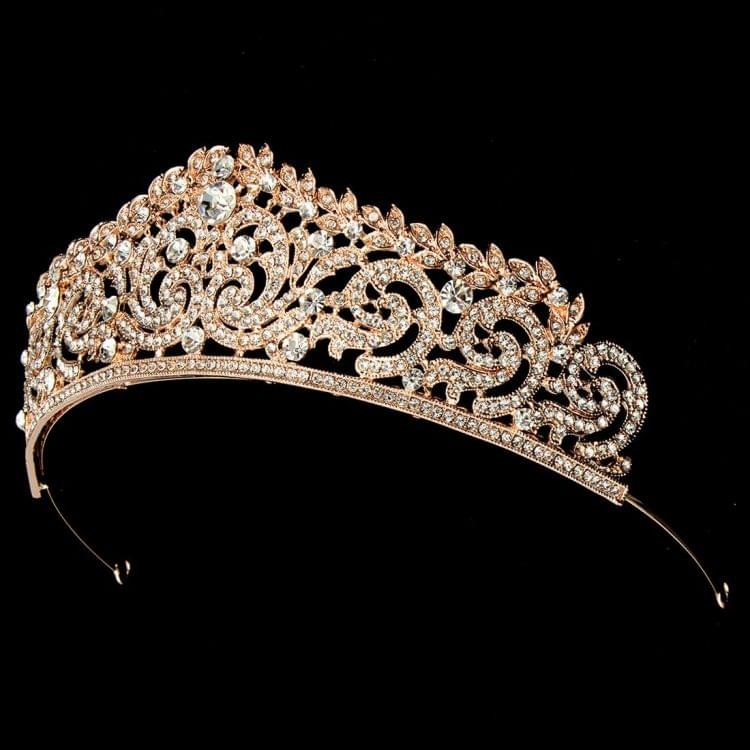 Women Bridal Wedding Jewelry Tiaras Crown Gold Crystal Rhinestones Accessories Headband Tiaras Crowns