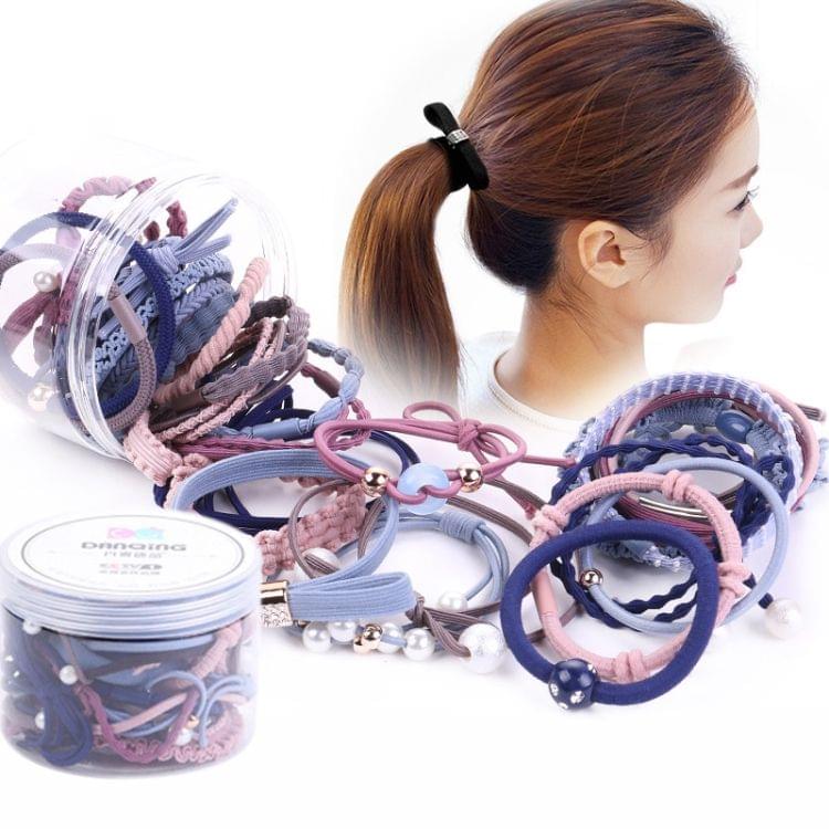 36 PCS/Boxed Mixed Colors Simple Creative Lady Pearl Bowknot Style Hair Band