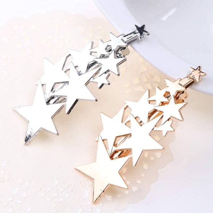 Star Barrettes Jewelry Hair Accessories(Gold)