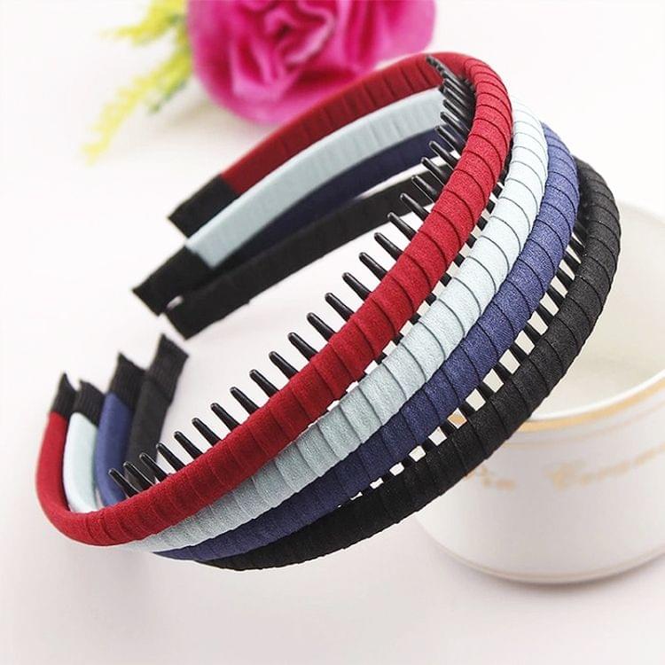 3 PCS Solid Headband Girls Kids Hair Band(Wave point black)