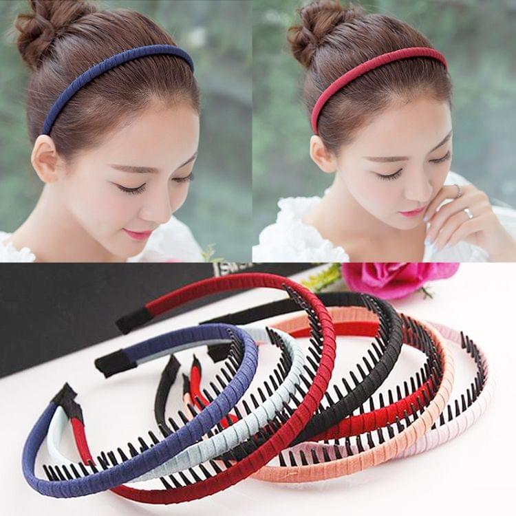 3 PCS Solid Headband Girls Kids Hair Band(Wave point black)