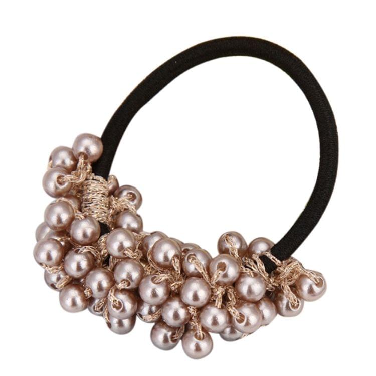 3 PCS Women Fashion Vitange Rhinestone Crystal Pearl Hair Band(Beige)