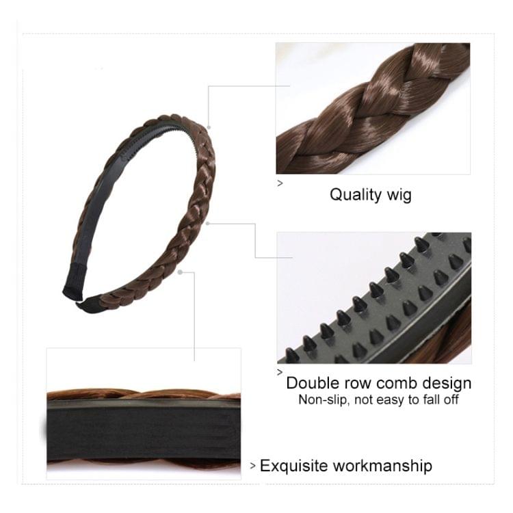 Wig Twist Braid Jewelry Headband Hair Buckle (Black)