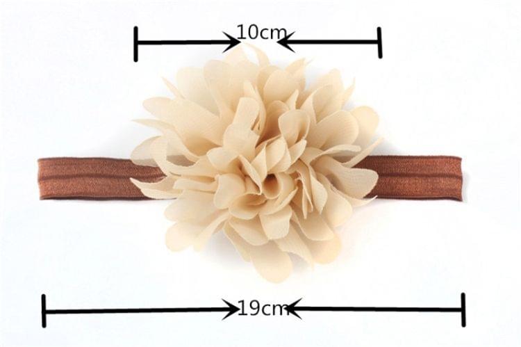 Baby Girl Elastic Hairband Children Hair Wear Flower Headband(Coffee )