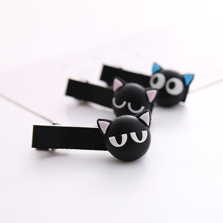 20 PCS Funny Black Cat Style Elastic Rubber Hair Band & Hairpin Clip Random Delivery