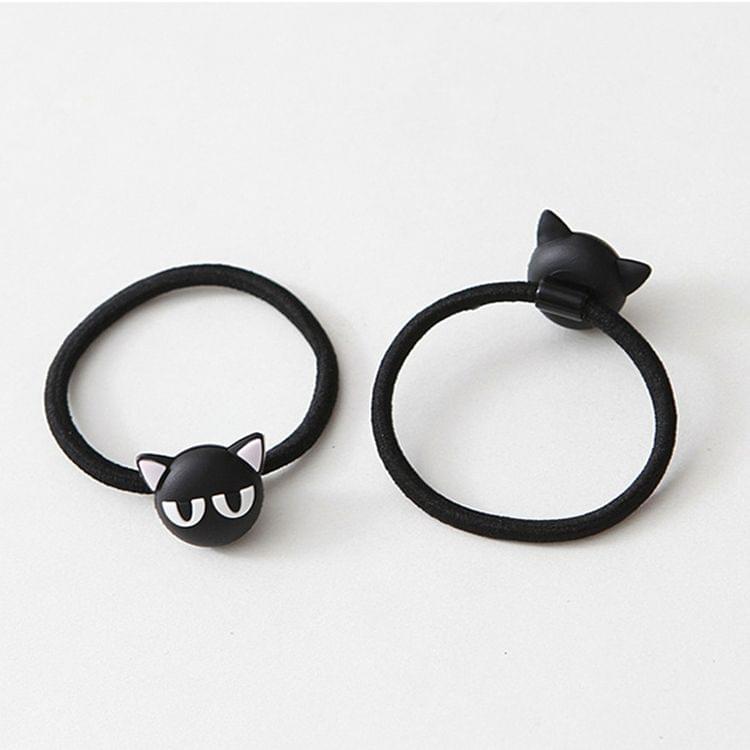 20 PCS Funny Black Cat Style Elastic Rubber Hair Band & Hairpin Clip Random Delivery