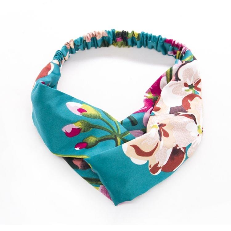 Women Summer Bohemian Hair Bands Retro Cross Bandanas Hair Accessories(Red)